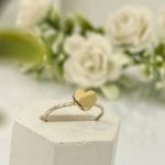 انگشتر مینیمال طرح قلب سه بعدی