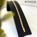 دستبند سوپر لوکس طرح هندسی بیضی