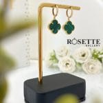 گوشواره ونکلیف سنگ سبز