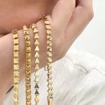 دستبند سوپر لوکس طرح هندسی هرم
