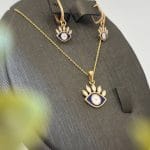 نیم ست چشم نظر سورمه ای (بدون زنجیر)