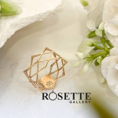 انگشتر مشبک رزگلد