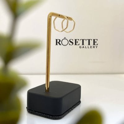 گوشواره هندسی طرح شش ضلعی