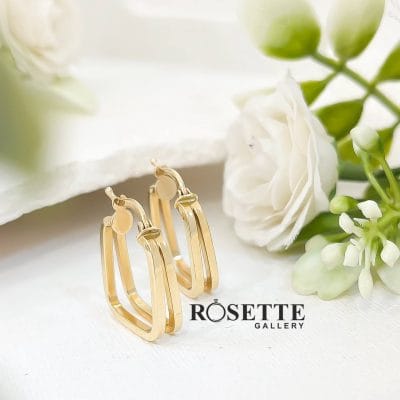 گوشواره پروفیلی طرح مربع